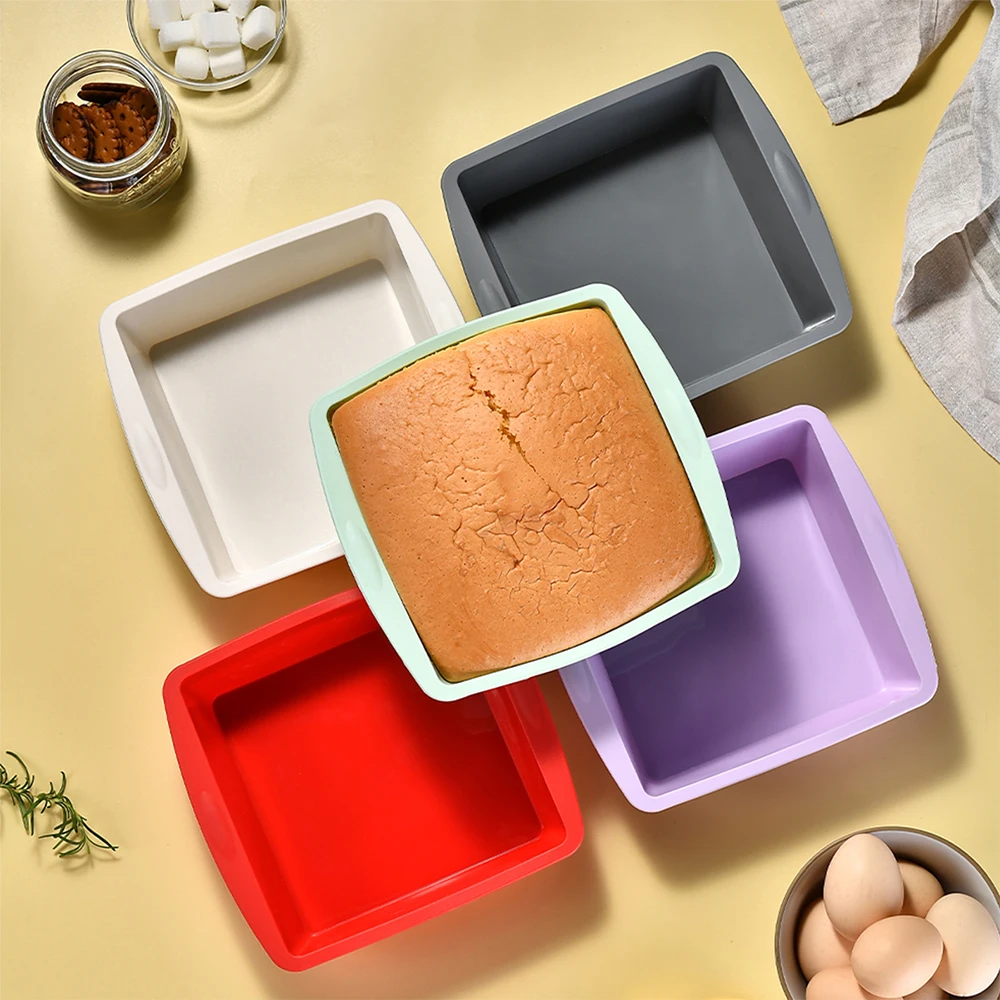 Kitchen Appliances On Sale - 1/4Pcs Silicone Square Cake Mold Easy