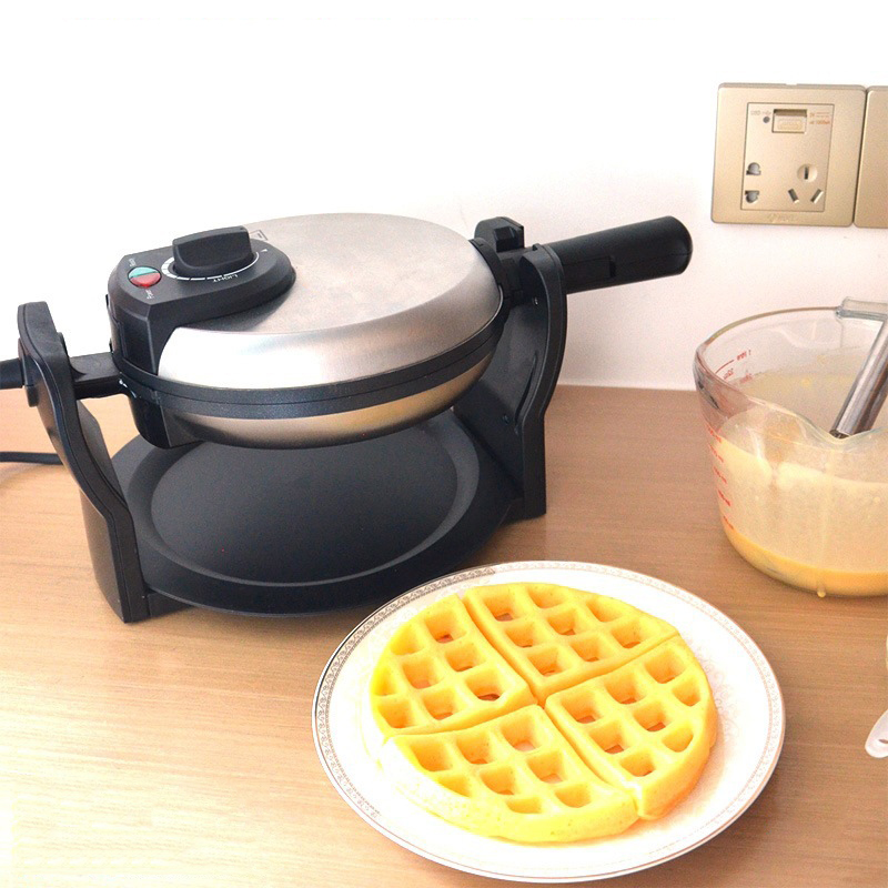 220V Flip Waffle Maker Round P - Electric Griddle Pancake ulasan dan harga