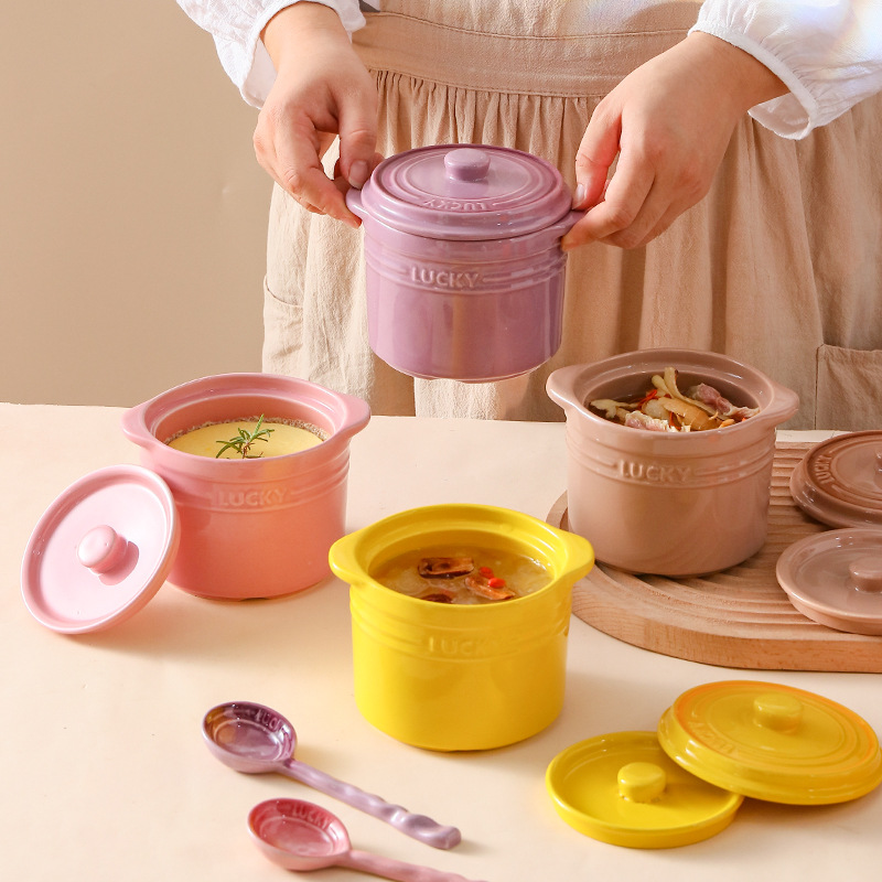 Double Lid Ceramic Bowl,Bird's - Kitchen Appliances For Cooking ulasan dan harga