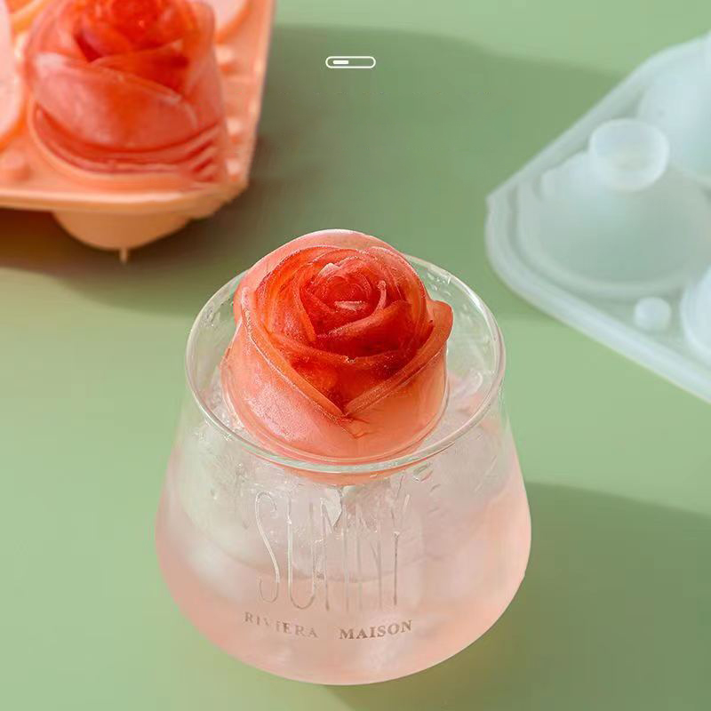 3D Rose Ice Molds 4 Holes Ice  - Kitchen Appliances On Sale ulasan dan harga
