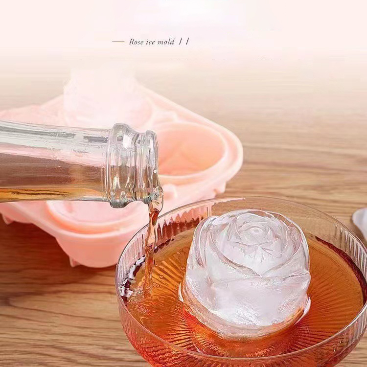 3D Rose Ice Molds 4 Holes Ice  - Kitchen Appliances On Sale ulasan dan harga