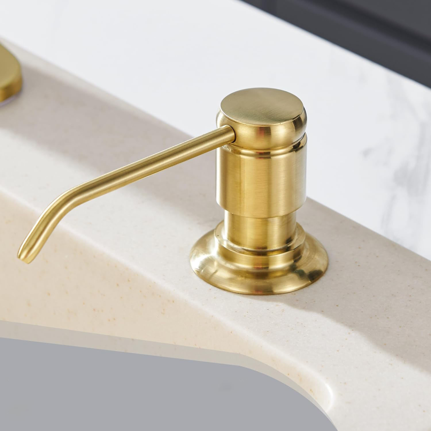 Brass Sink Soap Dispenser with - Kitchen Appliances Built In ulasan dan harga