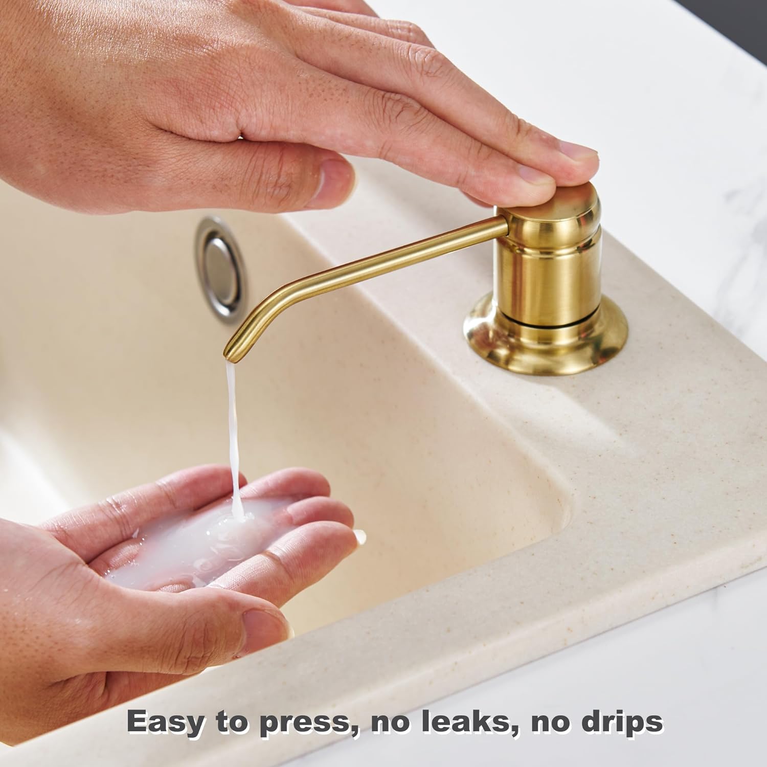 Brass Sink Soap Dispenser with - Kitchen Appliances Built In ulasan dan harga